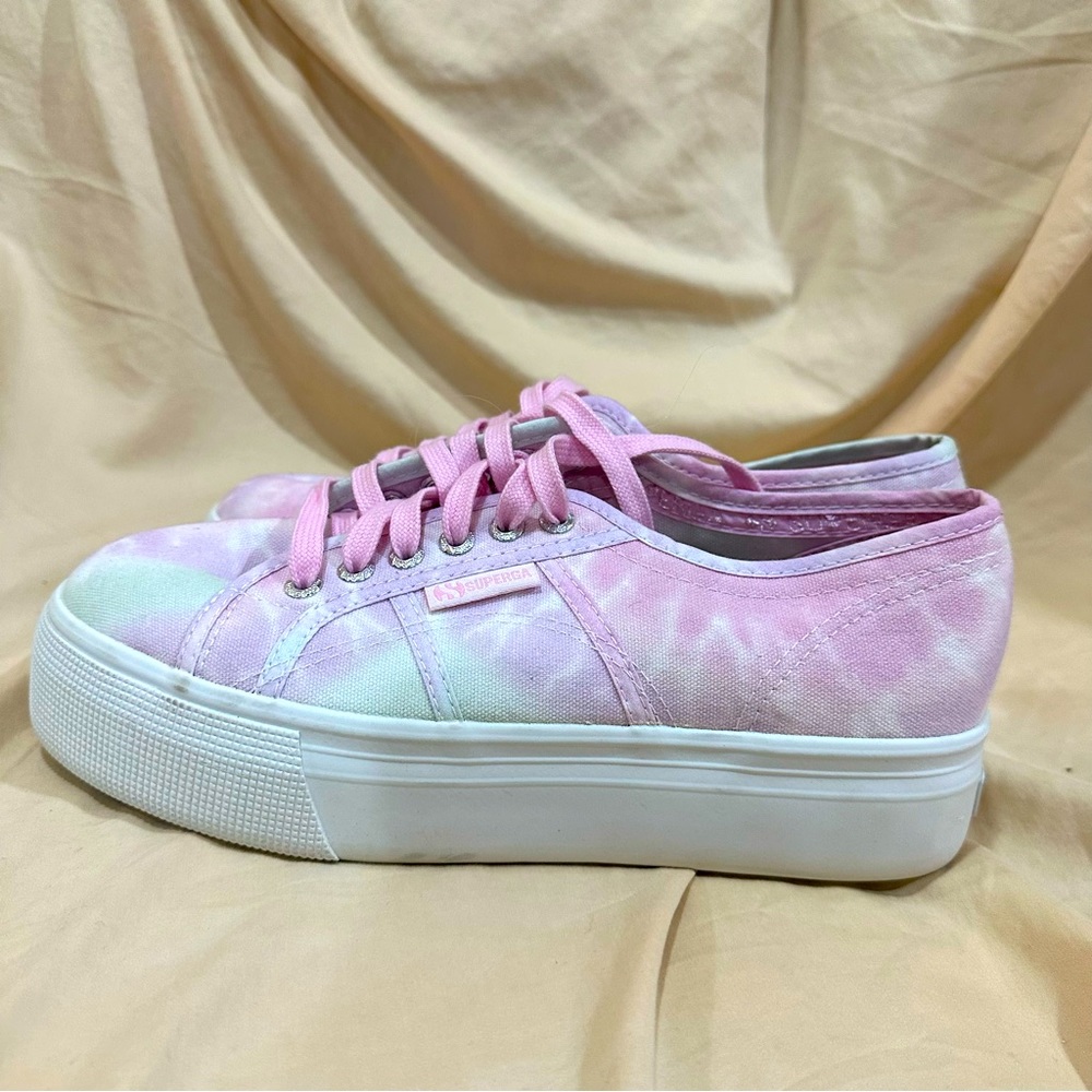 Pink Tie-dye platform sneakers